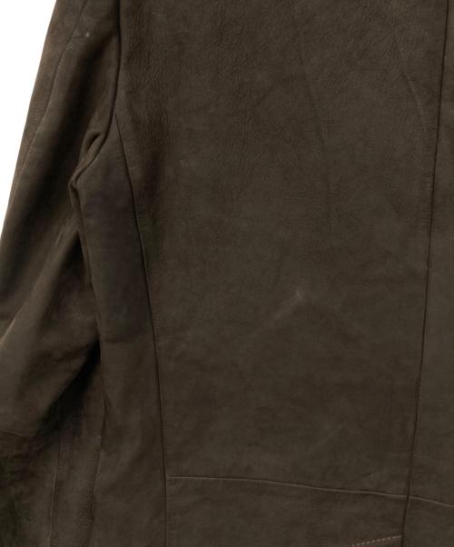 BANANA REPUBLIC（バナナリパブリック）BANANA REPUBLIC (バナナリパブリック) ヌバックレザージャケット ブラウン サイズ:38Rの古着・服飾アイテム