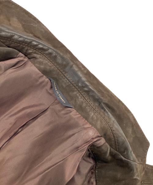 BANANA REPUBLIC（バナナリパブリック）BANANA REPUBLIC (バナナリパブリック) ヌバックレザージャケット ブラウン サイズ:38Rの古着・服飾アイテム