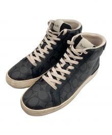 COACH（コーチ）の古着「クリップ ハイ トップ スニーカー」｜ブラック