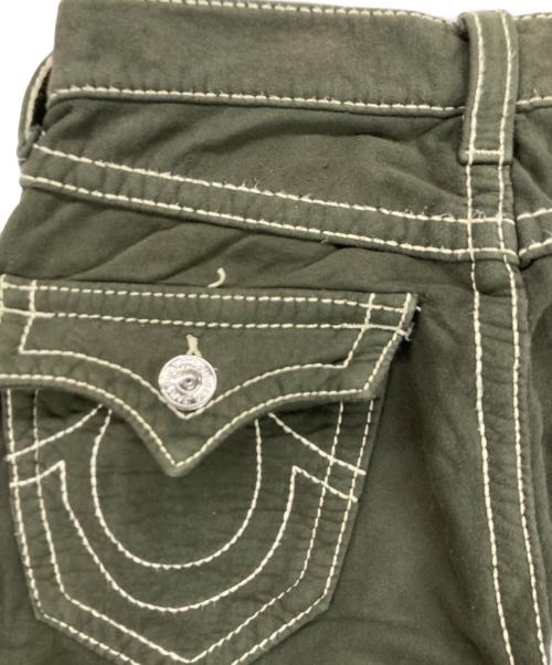 TRUE RELIGION（トゥルー レリジョン）TRUE RELIGION (トゥルー レリジョン) ステッチスウェットフレアパンツ グリーン サイズ:W29の古着・服飾アイテム