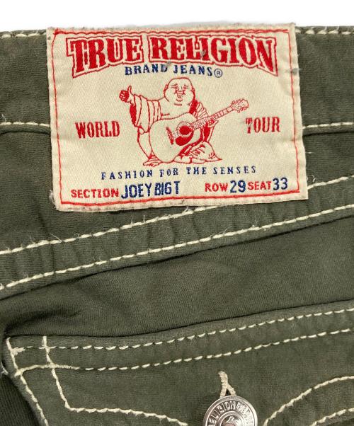 TRUE RELIGION（トゥルー レリジョン）TRUE RELIGION (トゥルー レリジョン) ステッチスウェットフレアパンツ グリーン サイズ:W29の古着・服飾アイテム