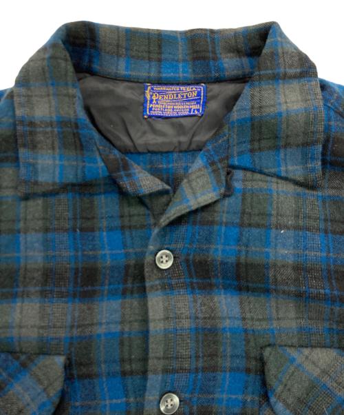 PENDLETON（ペンドルトン）PENDLETON (ペンドルトン) 60's オンブレボードシャツ ブルー サイズ:Lの古着・服飾アイテム