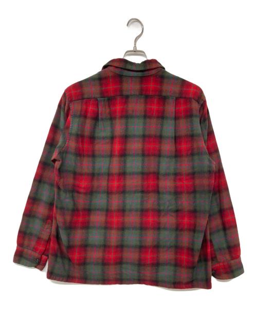 PENDLETON（ペンドルトン）PENDLETON (ペンドルトン) 60's オンブレボードシャツ グリーン×レッド サイズ:Lの古着・服飾アイテム