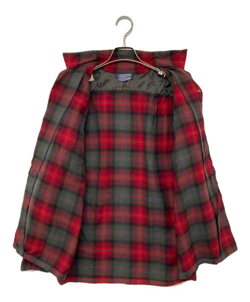 PENDLETON（ペンドルトン）PENDLETON (ペンドルトン) 60's オンブレボードシャツ グリーン×レッド サイズ:Lの古着・服飾アイテム