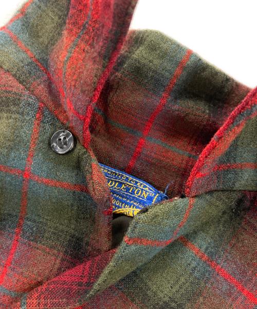 PENDLETON（ペンドルトン）PENDLETON (ペンドルトン) 60's オンブレボードシャツ グリーン×レッド サイズ:Lの古着・服飾アイテム