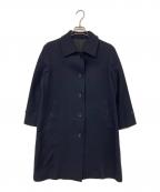 MARGARET HOWELLマーガレットハウエル）の古着「SOFT WOOL COAT ソフトフリースコート」｜ネイビー