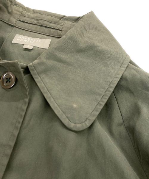 MARGARET HOWELL（マーガレットハウエル）MARGARET HOWELL (マーガレットハウエル) コットンステンカラーコート オリーブ サイズ:1の古着・服飾アイテム