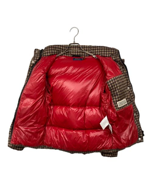POLO RALPH LAUREN（ポロ・ラルフローレン）POLO RALPH LAUREN (ポロ・ラルフローレン) ウォーターリペラント ハウンドトゥース 千鳥柄 ダウンジャケット ブラウン サイズ:XXSの古着・服飾アイテム