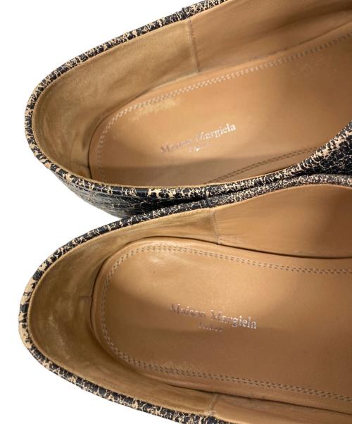 Martin Margiela22（マルタン・マルジェラ22）Martin Margiela22 (マルタン・マルジェラ22) TABI BABOUCHE タビバブーシュ レザーシューズ クラック加工 ブラック サイズ:43の古着・服飾アイテム
