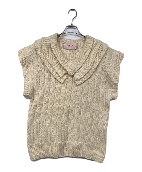 SIIILON（シーロン）SIIILON (シーロン) HAND KNIT VEST / ニットベスト ベージュ サイズ:Fの古着・服飾アイテム