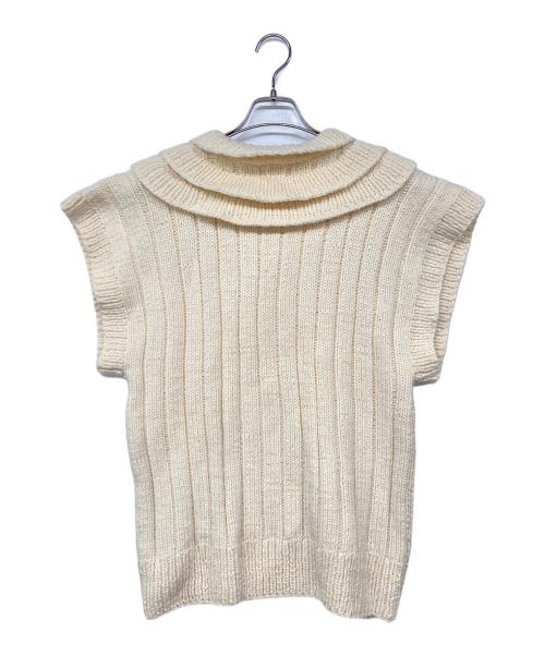 SIIILON（シーロン）SIIILON (シーロン) HAND KNIT VEST / ニットベスト ベージュ サイズ:Fの古着・服飾アイテム