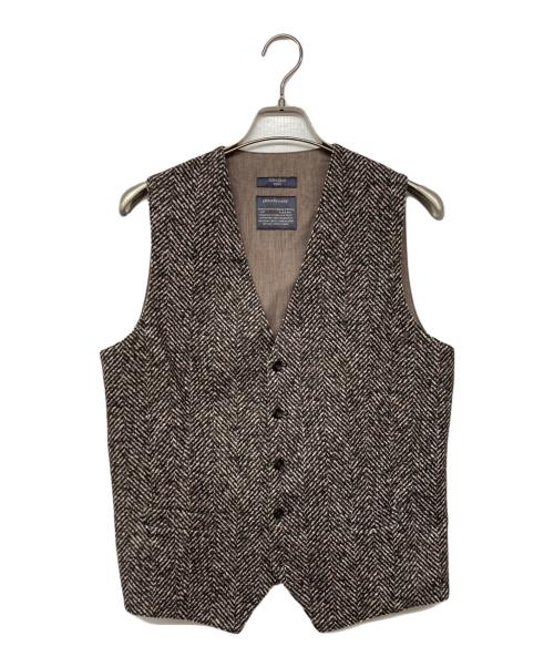 CIRCOLO 1901（チルコロ1901）CIRCOLO 1901 (チルコロ1901) ヘリンボーンプリント ジレ ベスト ブラウン サイズ:48の古着・服飾アイテム