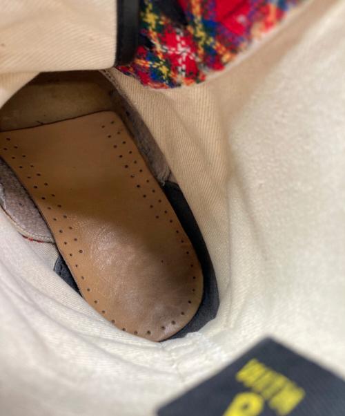 Dr.Martens（ドクターマーチン）Dr.Martens (ドクターマーチン) チェック柄8ホールブーツ レッド サイズ:4の古着・服飾アイテム