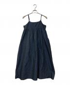 Curensologyカレンソロジー）の古着「ドット刺繍キャミソールワンピース」｜ネイビー×シルバー