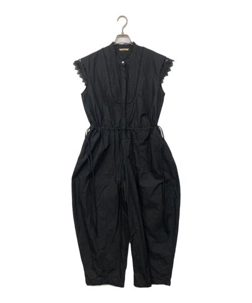 Curensology（カレンソロジー）Curensology (カレンソロジー) コットンレースオールインワン ブラック サイズ:Fの古着・服飾アイテム