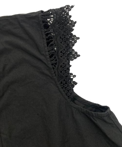 Curensology（カレンソロジー）Curensology (カレンソロジー) コットンレースオールインワン ブラック サイズ:Fの古着・服飾アイテム
