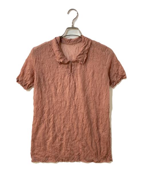 ISSEY MIYAKE（イッセイミヤケ）ISSEY MIYAKE (イッセイミヤケ) シワ加工カットソー ピンク サイズ:Mの古着・服飾アイテム