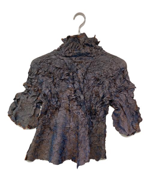 ISSEY MIYAKE（イッセイミヤケ）ISSEY MIYAKE (イッセイミヤケ) 99AW 変形プリーツカットソー グレー サイズ:Mの古着・服飾アイテム