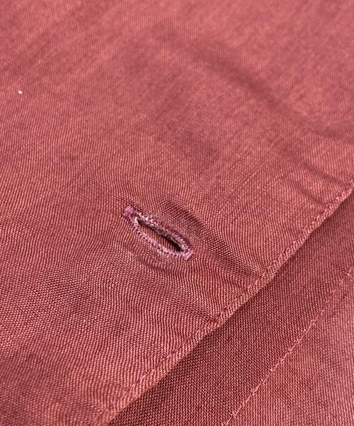 Y's（ワイズ）Y's (ワイズ) ギャザーレーヨンシャツブラウス ボルドー サイズ:記載なしの古着・服飾アイテム