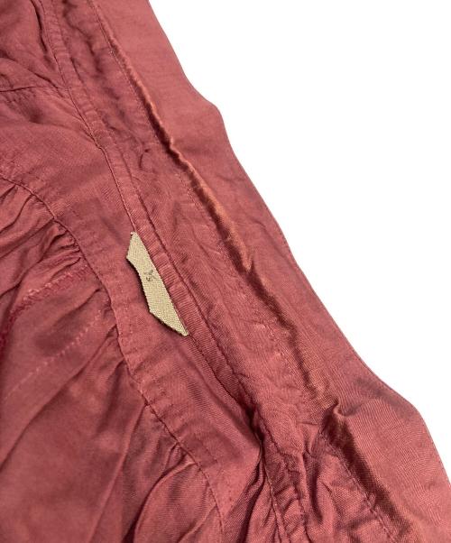 Y's（ワイズ）Y's (ワイズ) ギャザーレーヨンシャツブラウス ボルドー サイズ:記載なしの古着・服飾アイテム