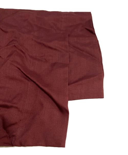 Y's（ワイズ）Y's (ワイズ) ギャザーレーヨンシャツブラウス ボルドー サイズ:記載なしの古着・服飾アイテム