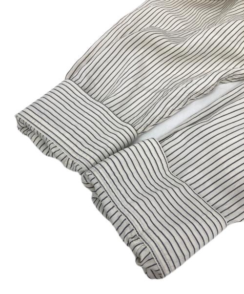 GOTHIC YOHJI YAMAMOTO（ゴシックヨウジヤマモト）GOTHIC YOHJI YAMAMOTO (ゴシックヨウジヤマモト) ストライプシルクシャツ グレー×ベージュ サイズ:Mの古着・服飾アイテム