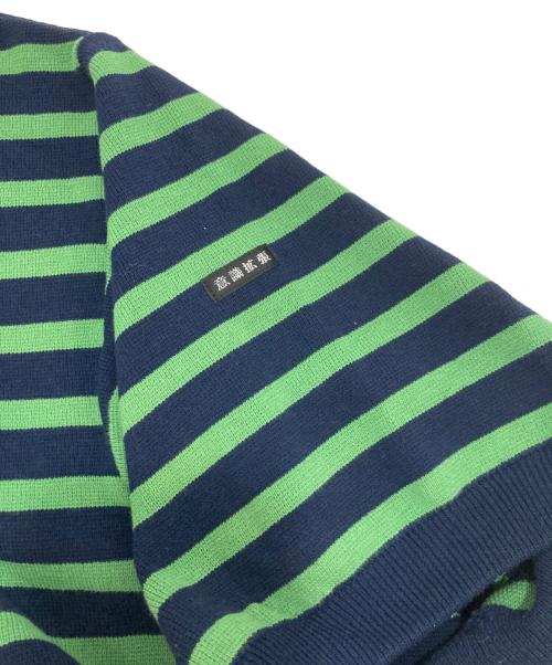 is-ness（イズネス）is-ness (イズネス) BALLOON T-SHIRT ネイビー×グリーン サイズ:Lの古着・服飾アイテム