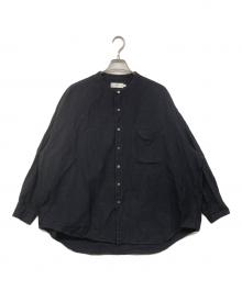 Graphpaper（グラフペーパー）の古着「Oxford L/S Oversized Band Collar Shirt バンドカラーシャツ」｜ブラック