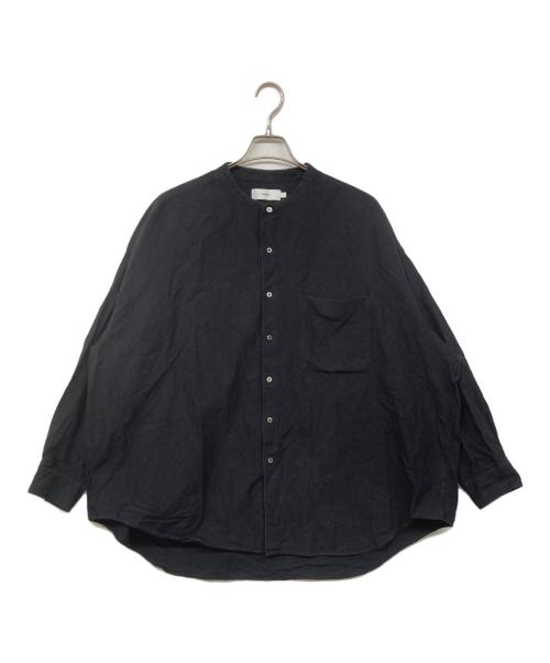 Graphpaper（グラフペーパー）Graphpaper (グラフペーパー) Oxford L/S Oversized Band Collar Shirt バンドカラーシャツ ブラック サイズ:記載なしの古着・服飾アイテム