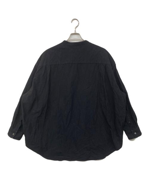 Graphpaper（グラフペーパー）Graphpaper (グラフペーパー) Oxford L/S Oversized Band Collar Shirt バンドカラーシャツ ブラック サイズ:記載なしの古着・服飾アイテム