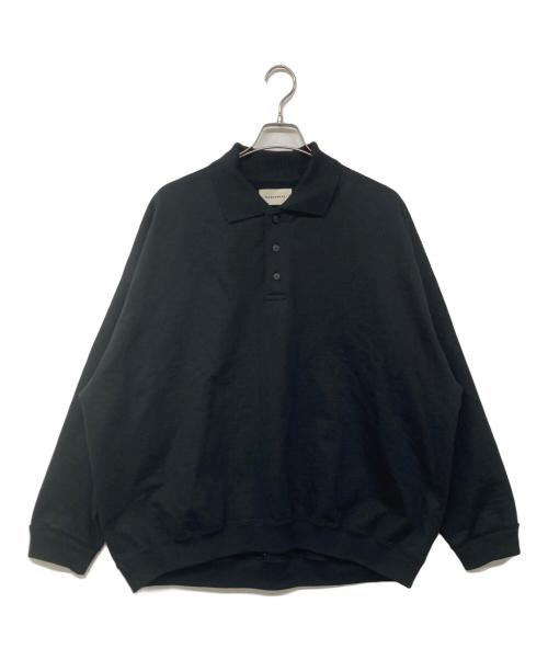 MARKAWARE（マーカウェア）MARKAWARE (マーカウェア) POLO COLLAR HUGE / ヒュージ ポロカラースウェット ブラック サイズ:2の古着・服飾アイテム