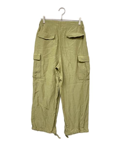CURRENTAGE（カレンテージ）CURRENTAGE (カレンテージ) レーヨンリネンカーゴパンツ グリーン サイズ:1の古着・服飾アイテム