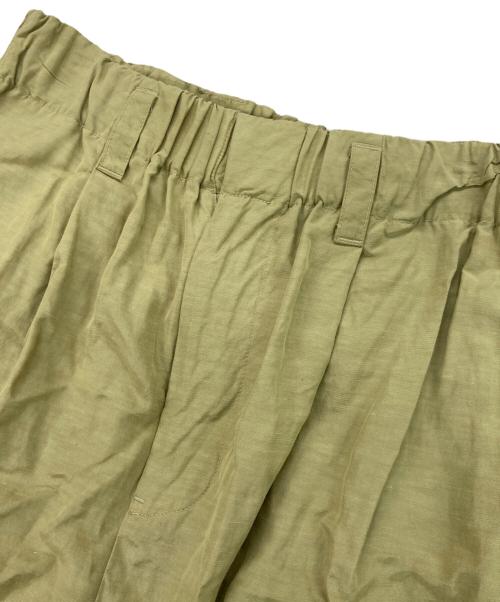 CURRENTAGE（カレンテージ）CURRENTAGE (カレンテージ) レーヨンリネンカーゴパンツ グリーン サイズ:1の古着・服飾アイテム