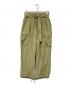 CURRENTAGE（カレンテージ）の古着「レーヨンリネンカーゴパンツ」｜グリーン