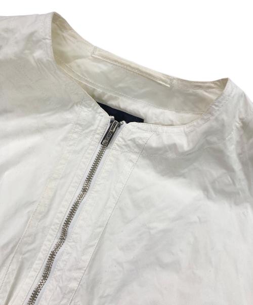 UNUSED（アンユーズド）UNUSED (アンユーズド) US1125 レースアップノーカラーブルゾン ホワイトの古着・服飾アイテム