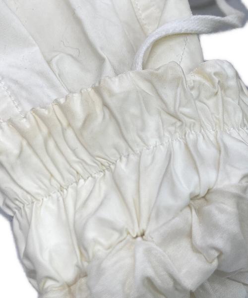 UNUSED（アンユーズド）UNUSED (アンユーズド) US1125 レースアップノーカラーブルゾン ホワイトの古着・服飾アイテム