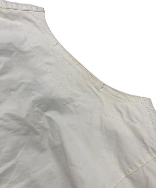 UNUSED（アンユーズド）UNUSED (アンユーズド) US1125 レースアップノーカラーブルゾン ホワイトの古着・服飾アイテム