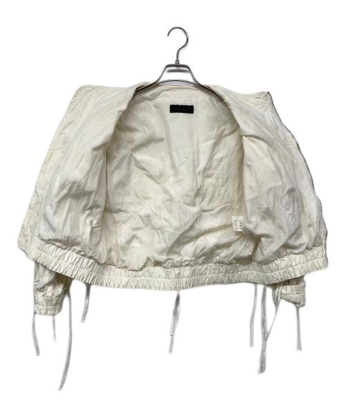 UNUSED（アンユーズド）UNUSED (アンユーズド) US1125 レースアップノーカラーブルゾン ホワイトの古着・服飾アイテム