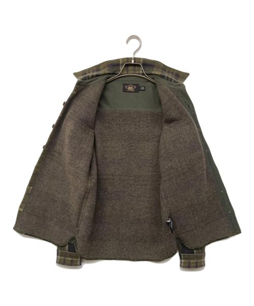 RRL（ダブルアールエル）RRL (ダブルアールエル) Wool Cashmere Plaid Olive Workshirt / ウールカシミアプラッドオリーブワークシャツ グリーン サイズ:Sの古着・服飾アイテム