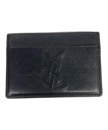 Yves Saint Laurent（イヴサンローラン）の古着「ロゴレザーカードケース」｜ブラック