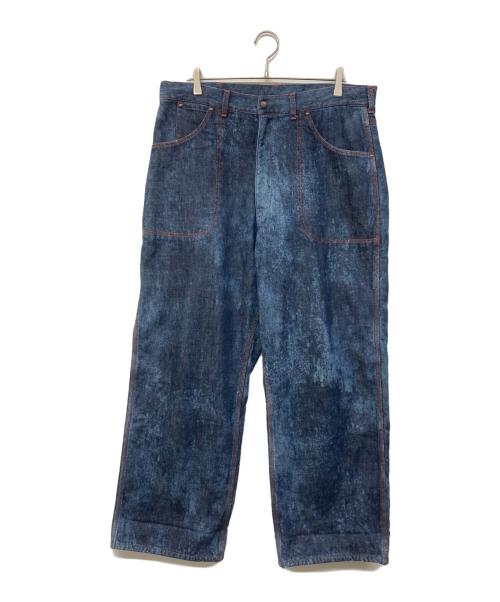 BEAMS PLUS（ビームスプラス）BEAMS PLUS (ビームスプラス) Painter Pants Lined Denim Discharge  デニムパンツ インディゴ サイズ:XLの古着・服飾アイテム
