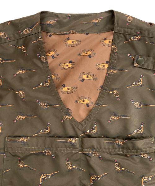 BEAMS PLUS（ビームスプラス）BEAMS PLUS (ビームスプラス) Adventure Vest Polyester Animal Print アドベンチャーベスト グリーン サイズ:XLの古着・服飾アイテム