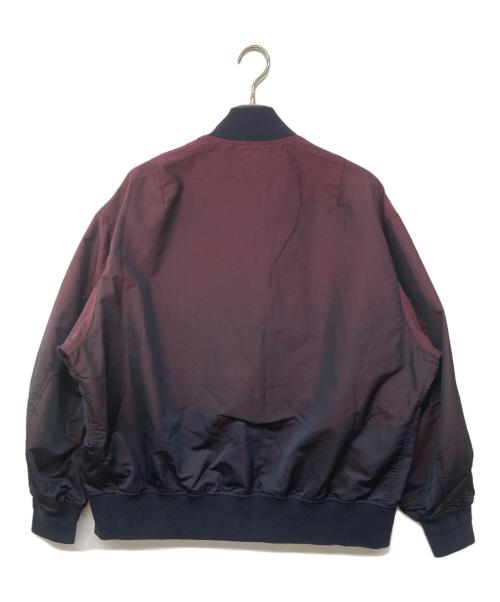 BEAMS PLUS（ビームスプラス）BEAMS PLUS (ビームスプラス) MIL Flight Jacket Iridescent Twill MA-1ジャケット ネイビー×ボルドー サイズ:XLの古着・服飾アイテム