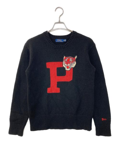 POLO RALPH LAUREN（ポロ・ラルフローレン）POLO RALPH LAUREN (ポロ・ラルフローレン) P Sweater tiger カシミヤ混ニット ブラック サイズ:XSの古着・服飾アイテム