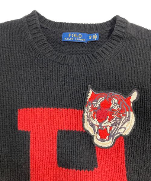 POLO RALPH LAUREN（ポロ・ラルフローレン）POLO RALPH LAUREN (ポロ・ラルフローレン) P Sweater tiger カシミヤ混ニット ブラック サイズ:XSの古着・服飾アイテム