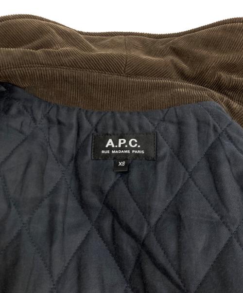 A.P.C.（アーペーセー）A.P.C. (アーペーセー) チェックハンティングジャケット オリーブ サイズ:XSの古着・服飾アイテム