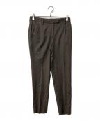 PT01ピーティーゼロウーノ）の古着「ヴァージンウール ストレッチ ライトフランネル 1プリーツドレスパンツ」｜ブラウン