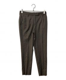 PT01（ピーティーゼロウーノ）の古着「ヴァージンウール ストレッチ ライトフランネル 1プリーツドレスパンツ」｜ブラウン