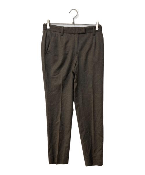 PT01（ピーティーゼロウーノ）PT01 (ピーティーゼロウーノ) ヴァージンウール ストレッチ ライトフランネル 1プリーツドレスパンツ ブラウン サイズ:40の古着・服飾アイテム
