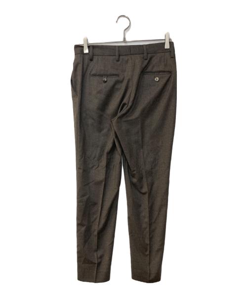 PT01（ピーティーゼロウーノ）PT01 (ピーティーゼロウーノ) ヴァージンウール ストレッチ ライトフランネル 1プリーツドレスパンツ ブラウン サイズ:40の古着・服飾アイテム